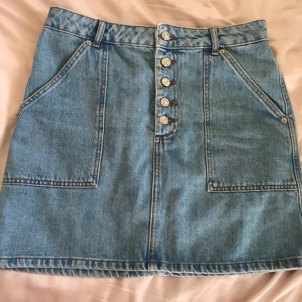 Topshop Moto Denim Skirt